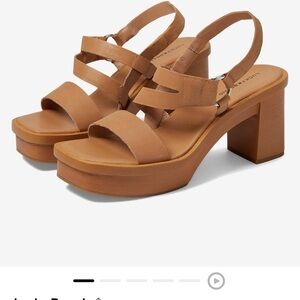 Lucky Brand Chunky Tan Platform Sandals